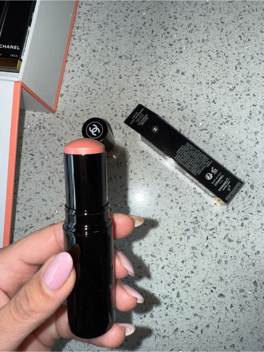 CHANEL Makeup Takeaways Pouch - Coral Orange Accent